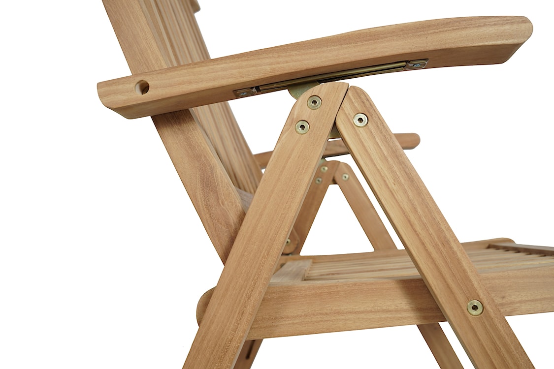 Krzesło ogrodowe Syntare rozkładane z drewna tekowego  - zdjęcie 3