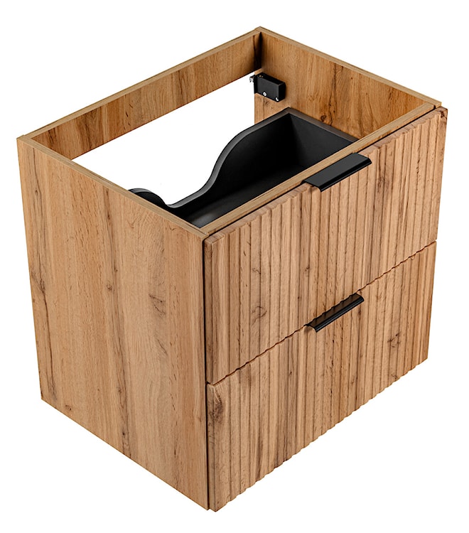 Szafka pod umywalkę Temirni 60 cm dąb wotan lamele  - zdjęcie 10