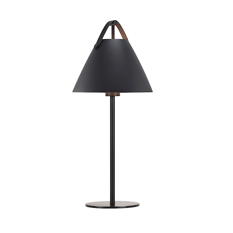 Lampa stołowa Strap czarna ze skórzanym paskiem  - zdjęcie 4