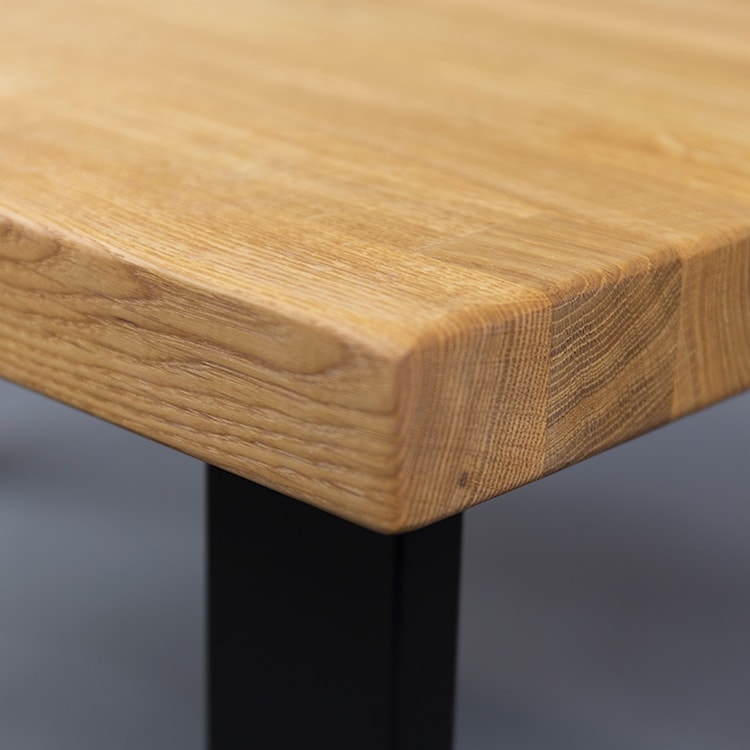 Stół Qildor 150x90 cm z litego drewna dębowego  - zdjęcie 4