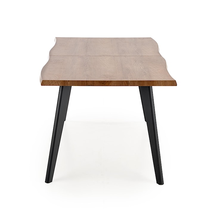 Stół rozkładany Diggory 120-180x80 cm dąb naturalny/czarny  - zdjęcie 10