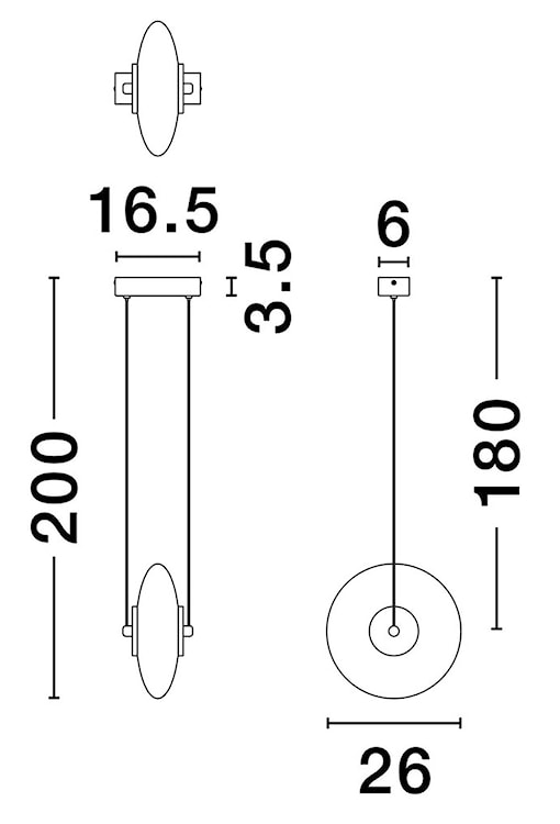 Lampa wisząca Lynoll LED x1 czarna  - zdjęcie 6