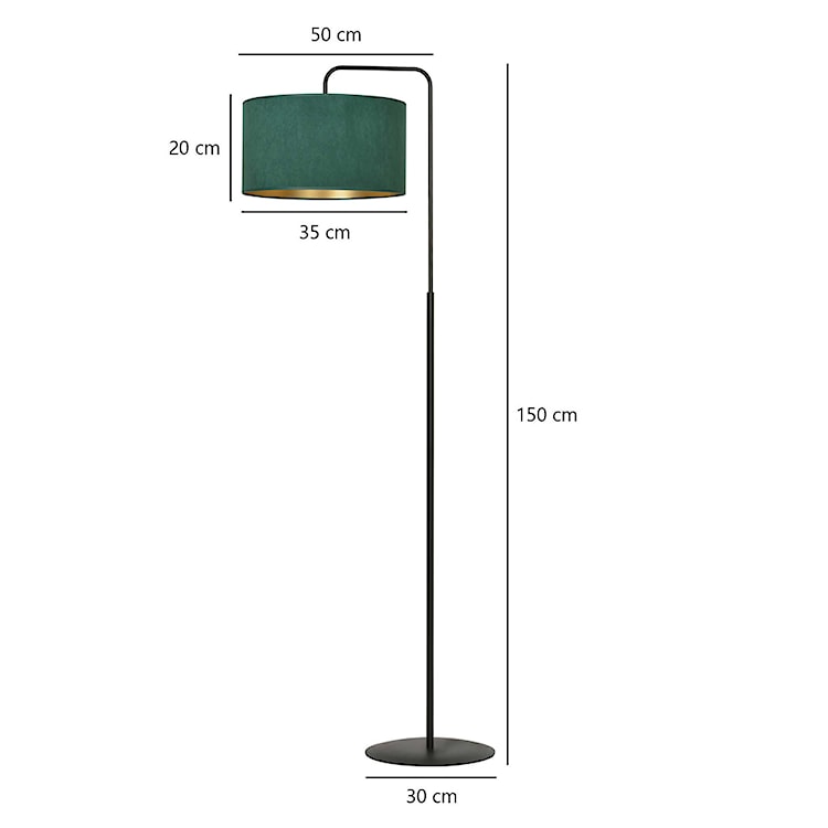 Lampa podłogowa Hellid 150 cm zielona  - zdjęcie 7