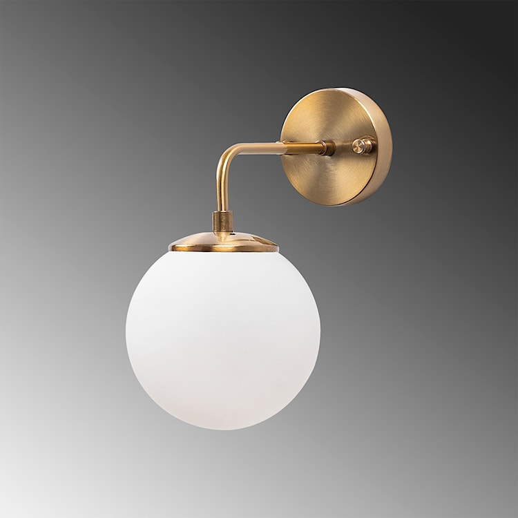 Lampa ścienna Inessites 15 cm złota/biały klosz  - zdjęcie 4