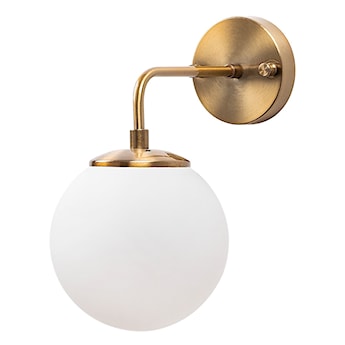Lampa ścienna Inessites 15 cm złota/biały klosz