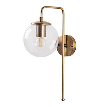 Lampa ścienna Inessites 43 cm złota/ transparentny klosz