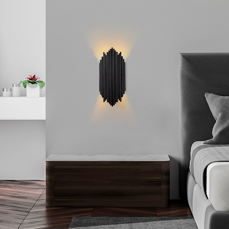 Lampa ścienna Bolines 50 cm czarna  - zdjęcie 2