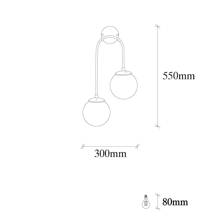 Lampa ścienna Tribilia x2 złota/mleczny klosz  - zdjęcie 7