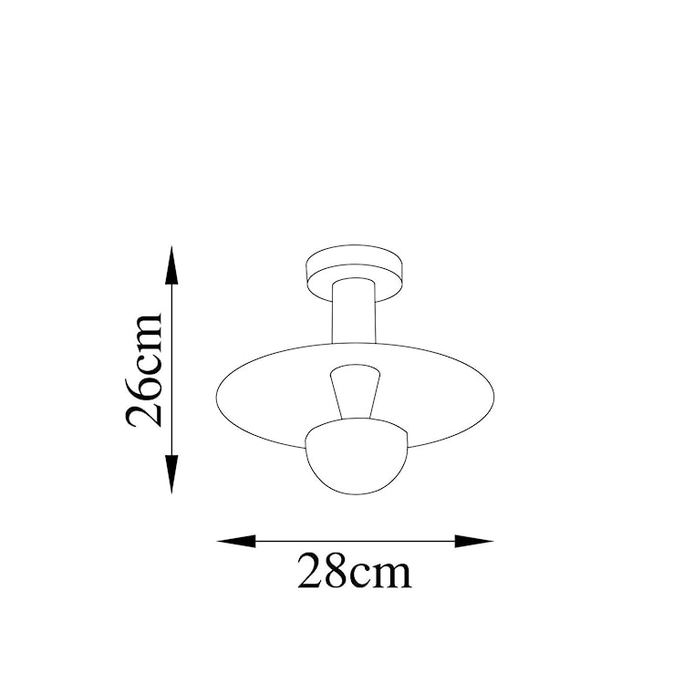 Lampa sufitowa Novelock średnica 28 cm miedziana  - zdjęcie 6