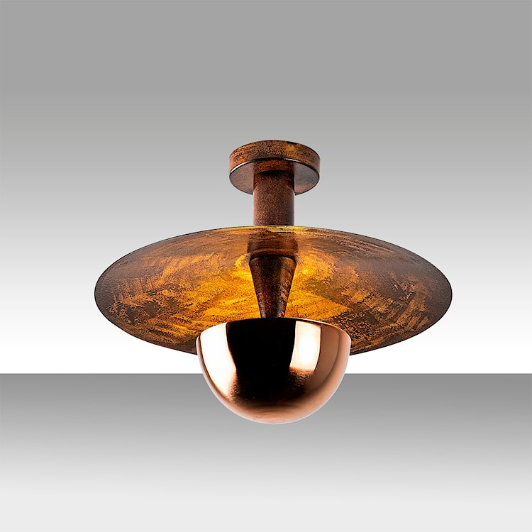 Lampa sufitowa Novelock średnica 38 cm miedziana  - zdjęcie 6