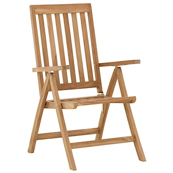 Krzesło ogrodowe z regulowanym oparciem Koyoo brązowe