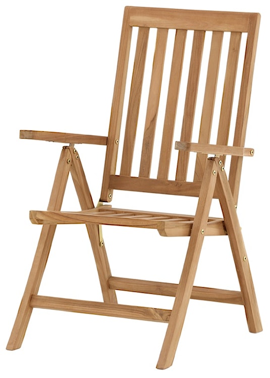 Krzesło ogrodowe z regulowanym oparciem Koyoo z drewna tekowego  - zdjęcie 14