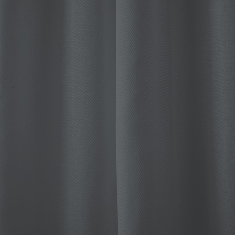 Zasłona do salonu Nucifera w tkaninie trudnopalnej 280x270 cm czarna  - zdjęcie 6