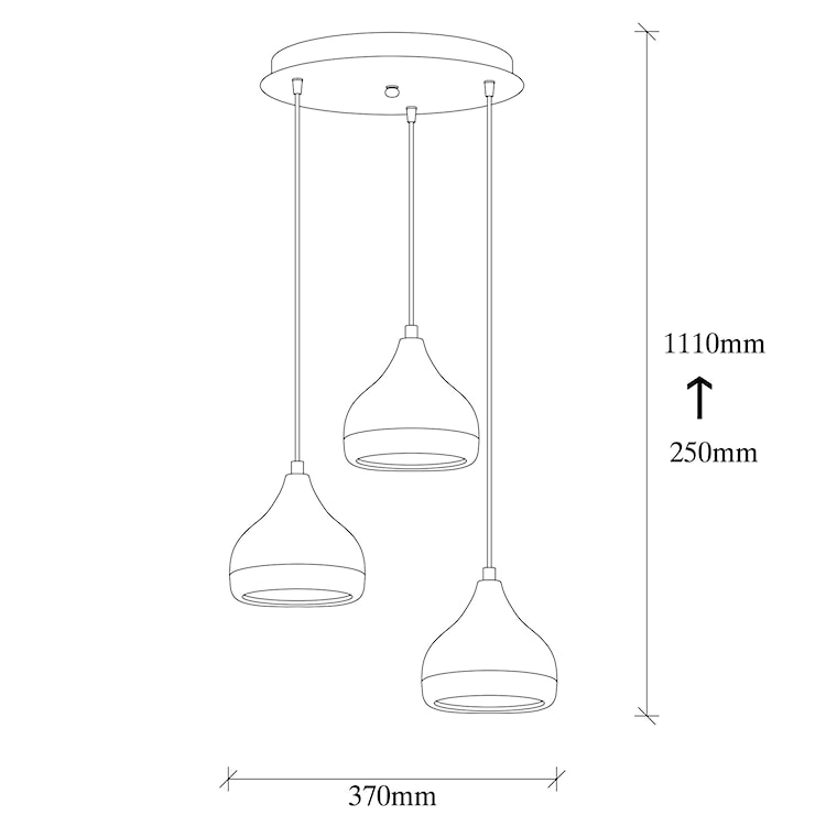 Lampa wisząca Queenie x3 biała  - zdjęcie 6