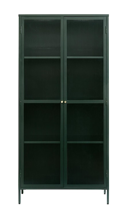Witryna metalowa Avensunly 190 cm z przeszkleniem zielona  - zdjęcie 4