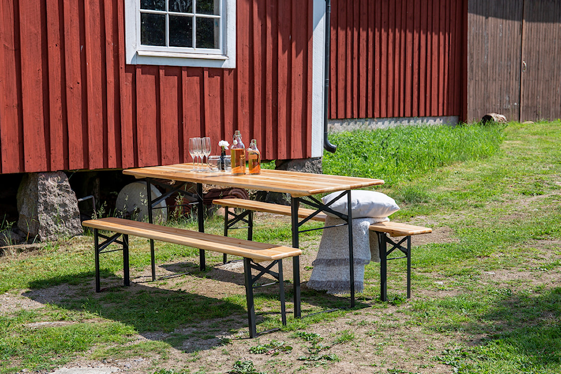 Zestaw ogrodowy obiadowy Hekkal czarno-brązowy  - zdjęcie 2