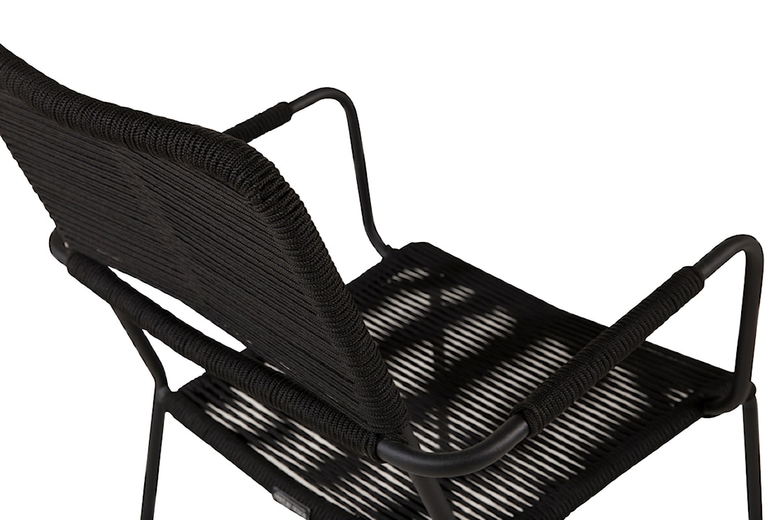 Krzesło ogrodowe z podłokietnikami Subtley czarne  - zdjęcie 6