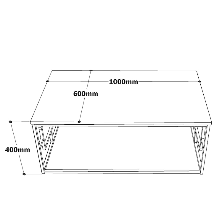 Stolik kawowy prostokątny Omersible 100x60 cm biały marmur/złoty  - zdjęcie 5