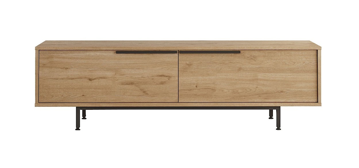 Szafka RTV Plunism 160x35,5 cm jasnobrązowa  - zdjęcie 6