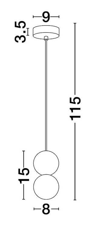 Lampa wisząca Enniess x2 czerwona  - zdjęcie 6