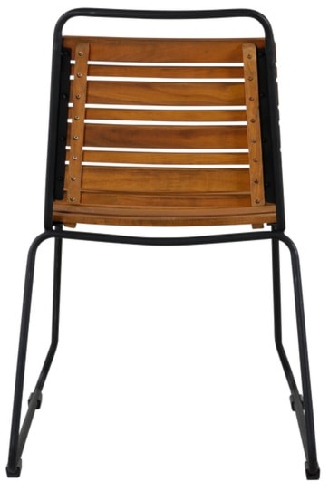 Krzesło ogrodowe Kuyso z drewna akacjowego brązowo-czarne  - zdjęcie 7