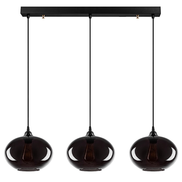 Lampa wisząca Communis x3 dymiony klosz 97 cm  - zdjęcie 3