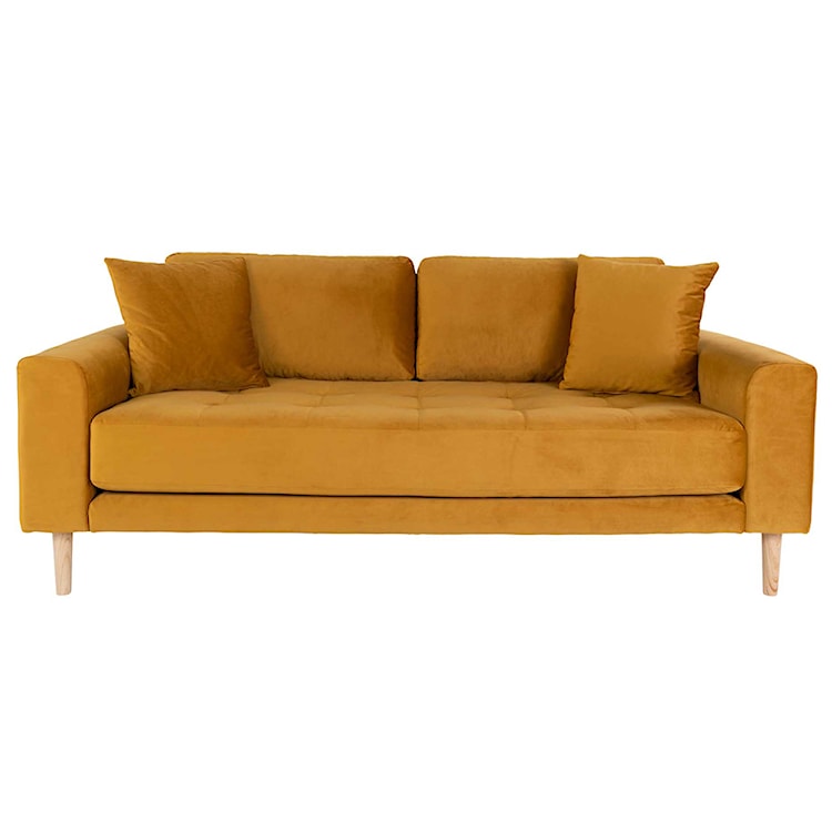 Sofa Dagmarri 180 cm musztardowy welur  - zdjęcie 2