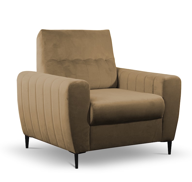 Fotel kubełkowy Laretta  brązowy velvet