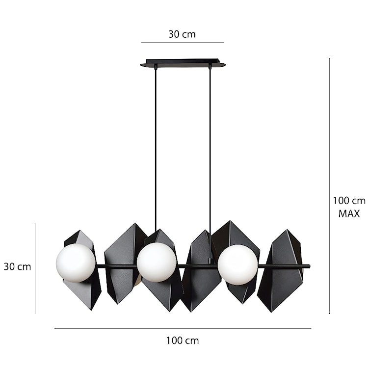 Lampa wisząca Ankona czarna x6  - zdjęcie 9