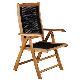 Krzesło ogrodowe Akaako rozkładane brązowo-czarny
