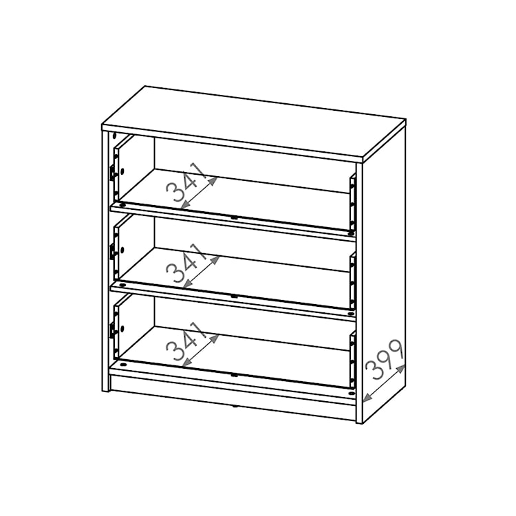 Komoda Madarro z trzema szufladami szary platyna  - zdjęcie 9