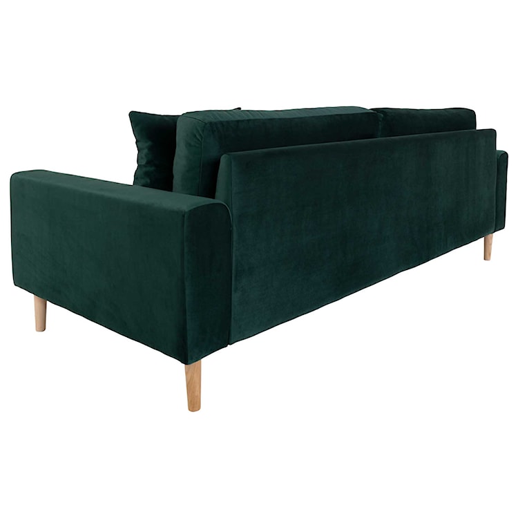 Sofa trzyosobowa Dagmarri 210 cm zielony welur  - zdjęcie 4