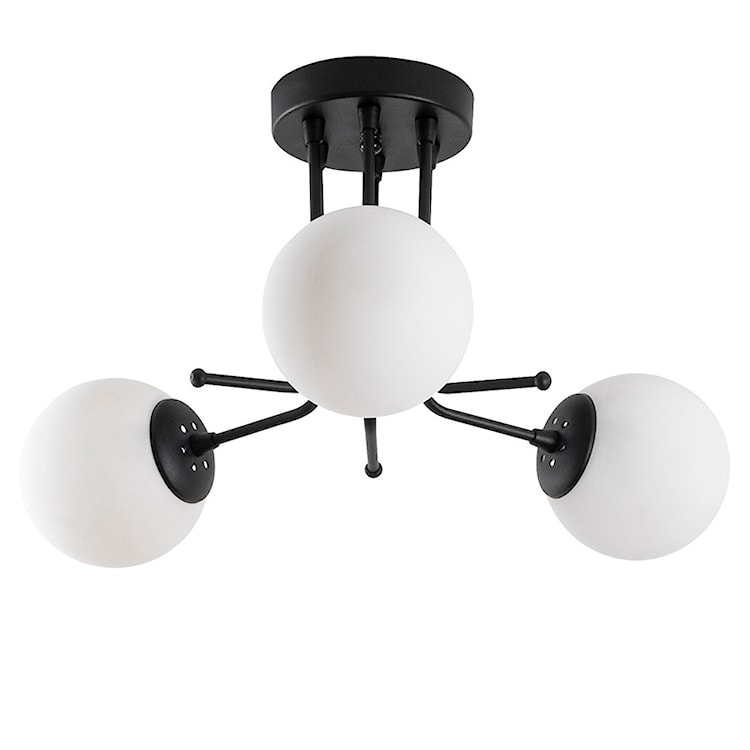 Lampa sufitowa Murrayana x3 czarno-biała 