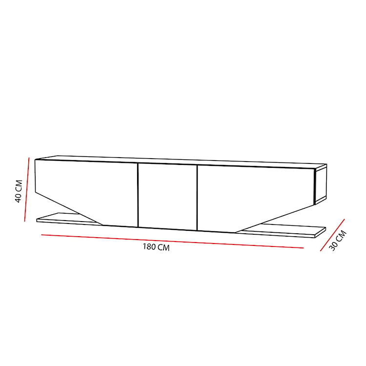 Szafka RTV Inoce 180 cm biała  - zdjęcie 9