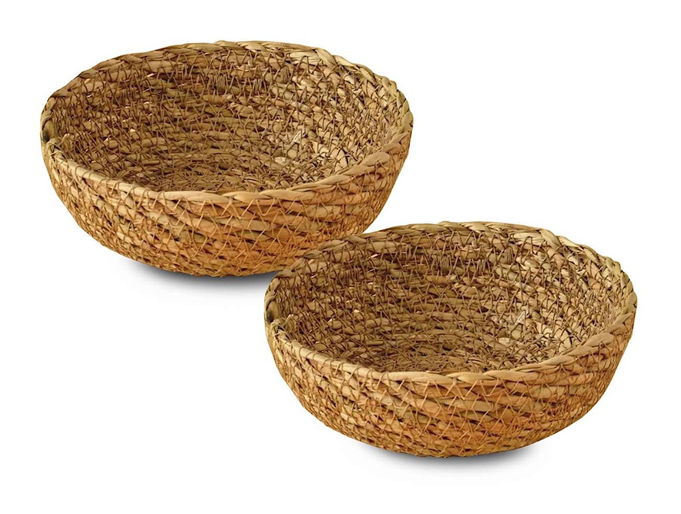 Zestaw dwóch koszyków Brects z juty jasnobrązowe 