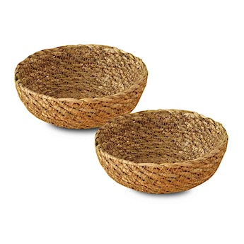 Zestaw dwóch koszyków Brects z juty jasnobrązowe