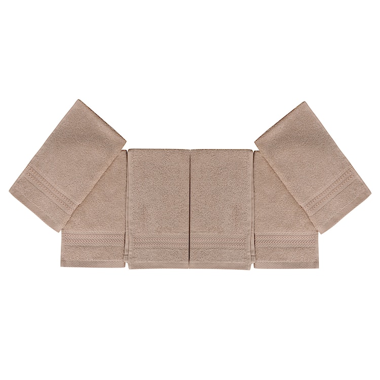 Zestaw sześciu ręczników Bainrow 30/50 cm beżowy  - zdjęcie 8