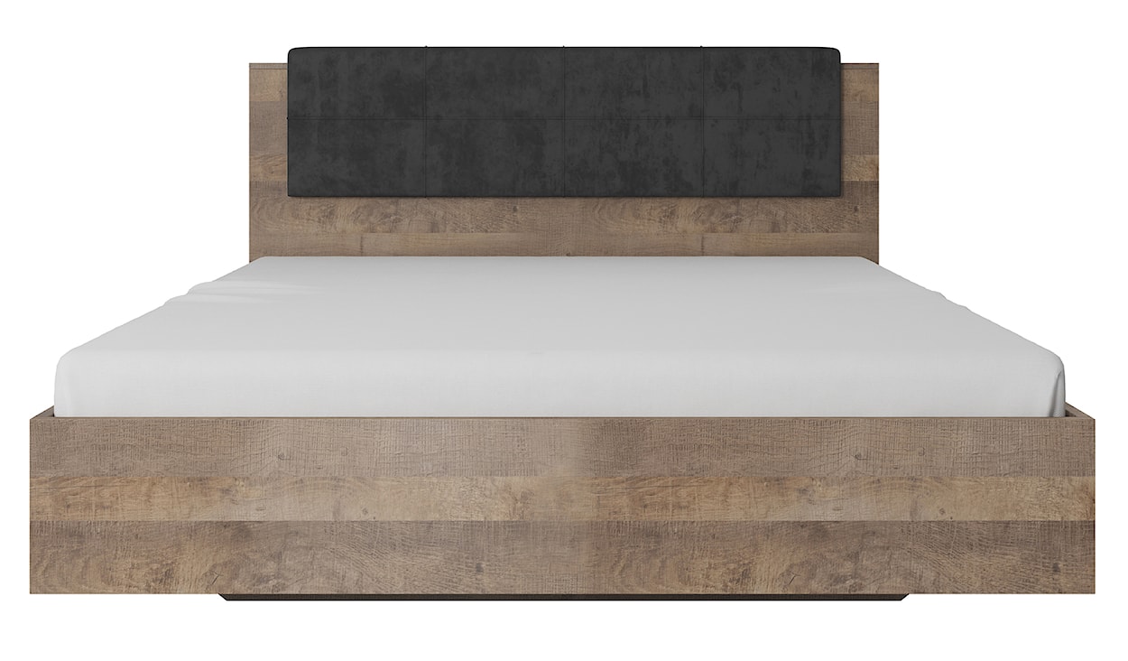 Łóżko ze stelażem Varse 160x200 cm dąb sand grange z materacem  - zdjęcie 3