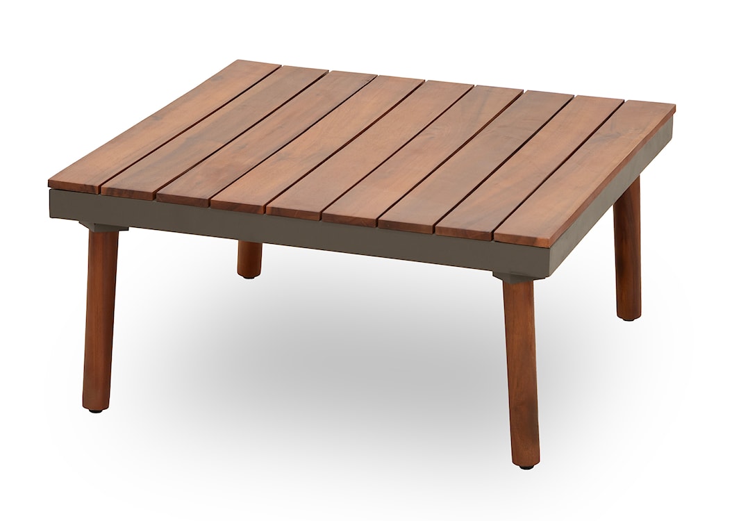 Zestaw ogrodowy Bearchan narożnik ze stolikiem z drewnianymi elementami szary  - zdjęcie 11