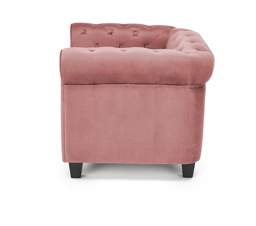 Fotel kubełkowy Visaus pikowany velvet różowy  - zdjęcie 4