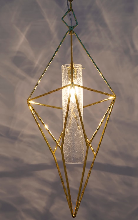 Lampa wisząca Dingolay w kształcie kryształu 74 cm złota  - zdjęcie 2