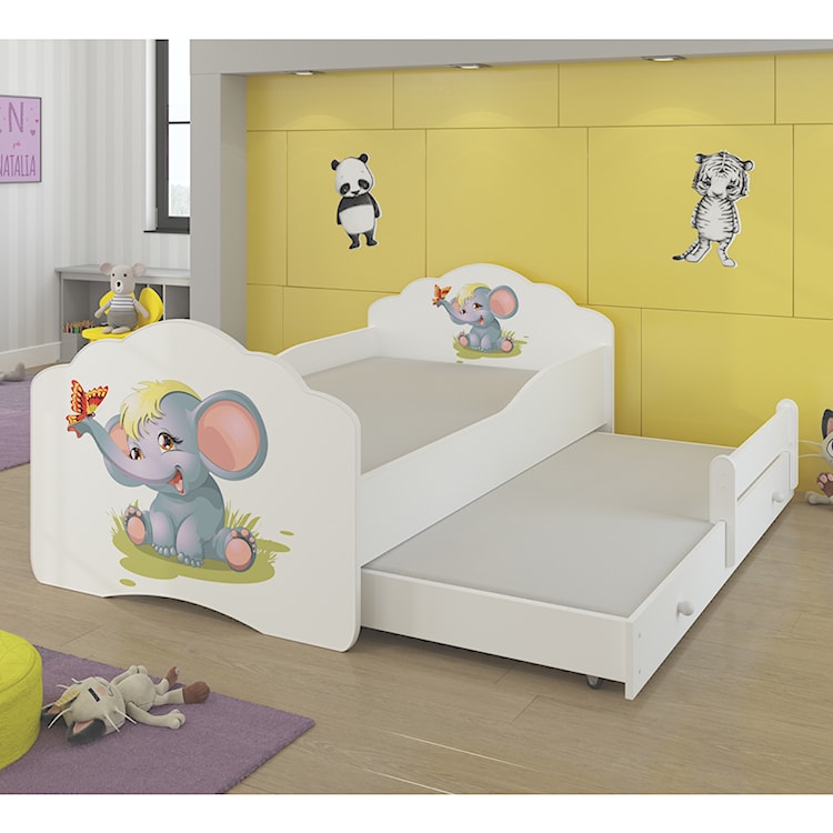 Łóżko dziecięce podwójne Ruhsen 160x80 cm Słonik  - zdjęcie 2