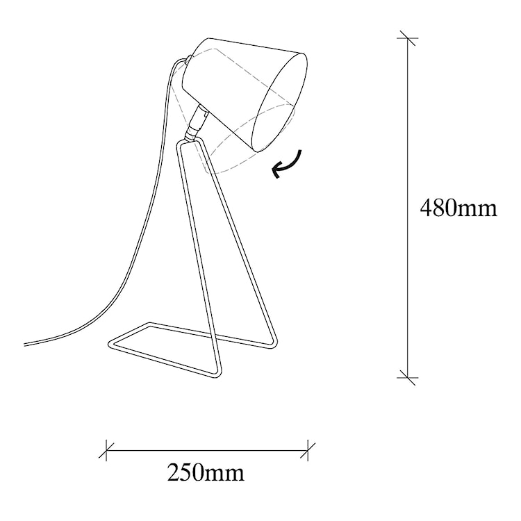 Lampa stołowa Dantarilia minimalistyczna miedziana  - zdjęcie 8