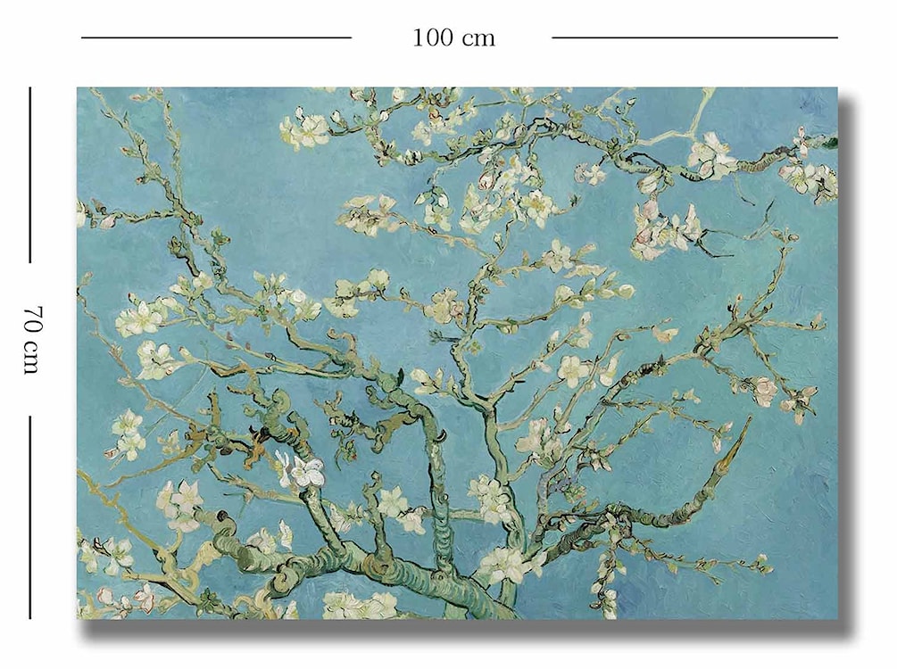 Obraz na płótnie Kwitnący migdałowiec Van Gogha 100x70 cm  - zdjęcie 3