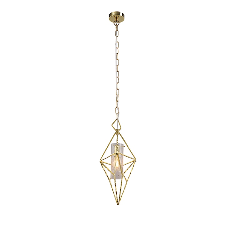Lampa wisząca Dingolay w kształcie kryształu 49 cm złota