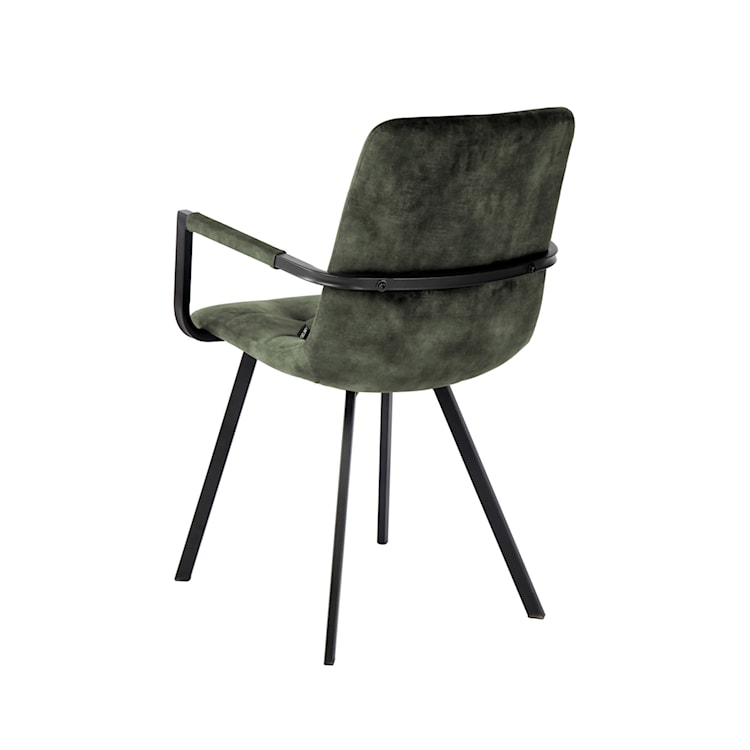 Krzesło tapicerowane z podłokietnikami Unurgunite zielone  - zdjęcie 4