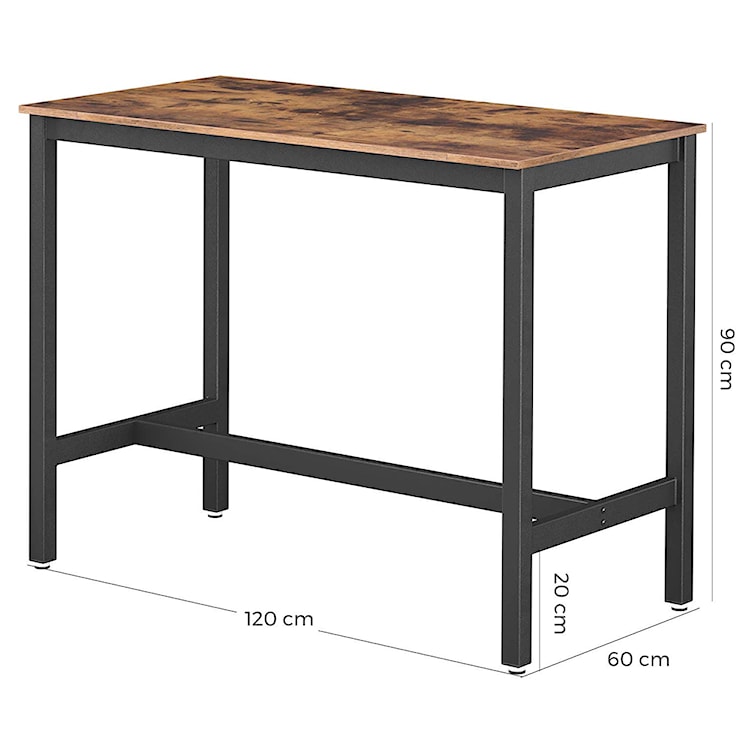 Stół barowy Ramizu 120x60 cm  - zdjęcie 3
