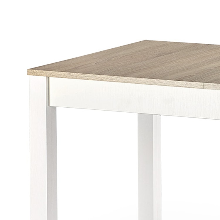 Stół rozkładany Veiga 118-158x75 cm biały-dąb sonoma  - zdjęcie 4