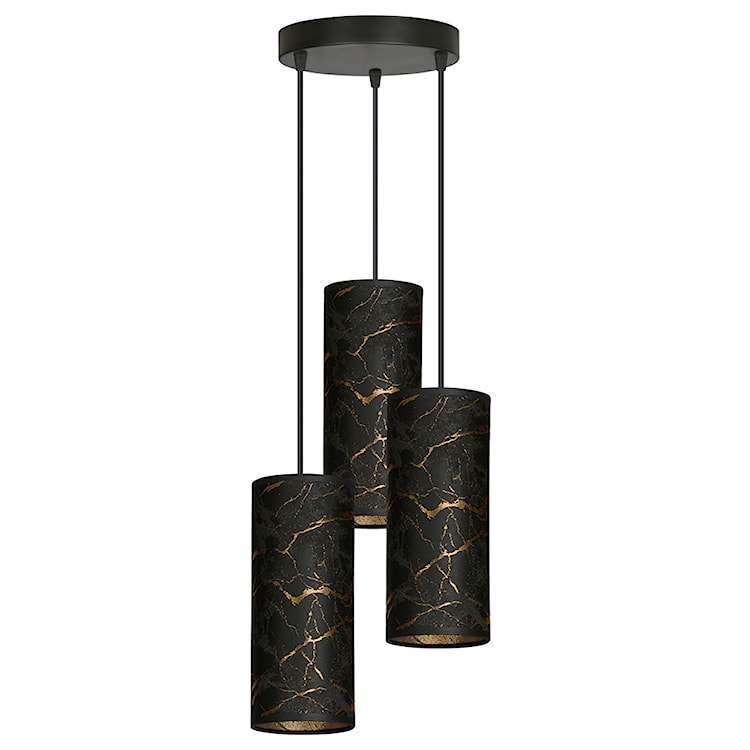 Lampa wisząca Karrla x3 asymetryczna średnica 35 cm czarny marmur