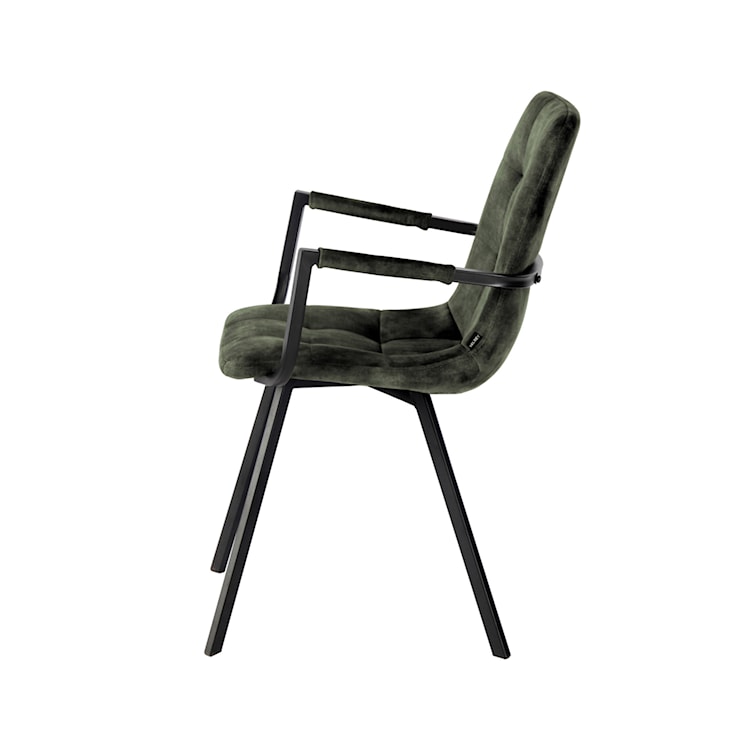Krzesło tapicerowane z podłokietnikami Unurgunite zielone  - zdjęcie 7